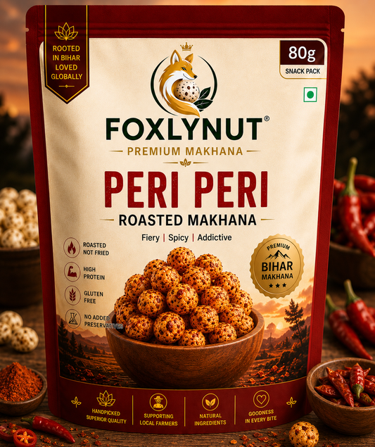 FOXLYNUT Peri Peri Roasted Makhana 80g