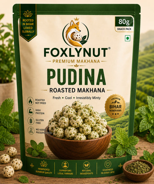 FOXLYNUT Pudina Roasted Makhana 80g