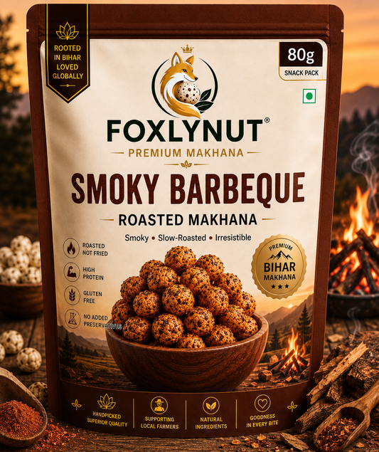 FOXLYNUT Smoky Barbeque Roasted Makhana 80g
