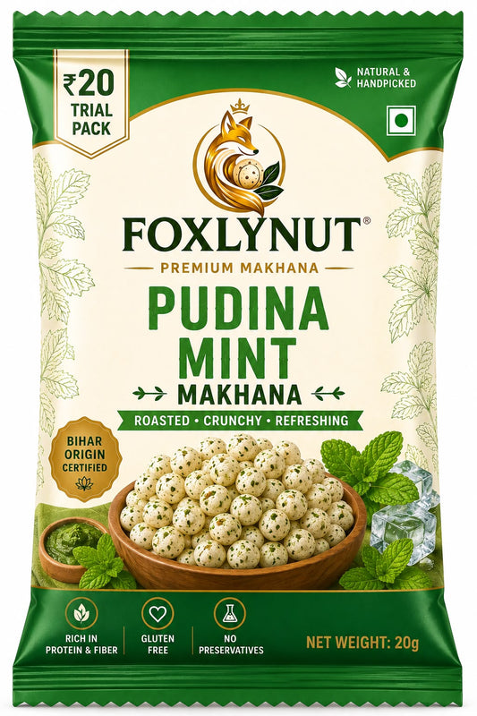 FOXLYNUT Pudina Mint Makhana Trial Pack 20g ₹20