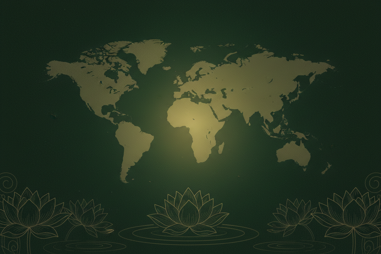 Bihar to World — Faded World Map Background